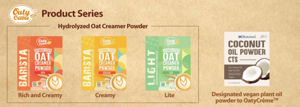 Barista oat creamer powder and daily oat drink powder